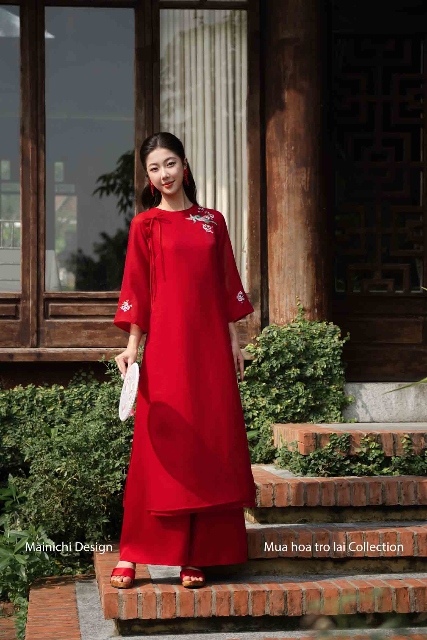 BST Tiêu Lạc áo dài đỏ