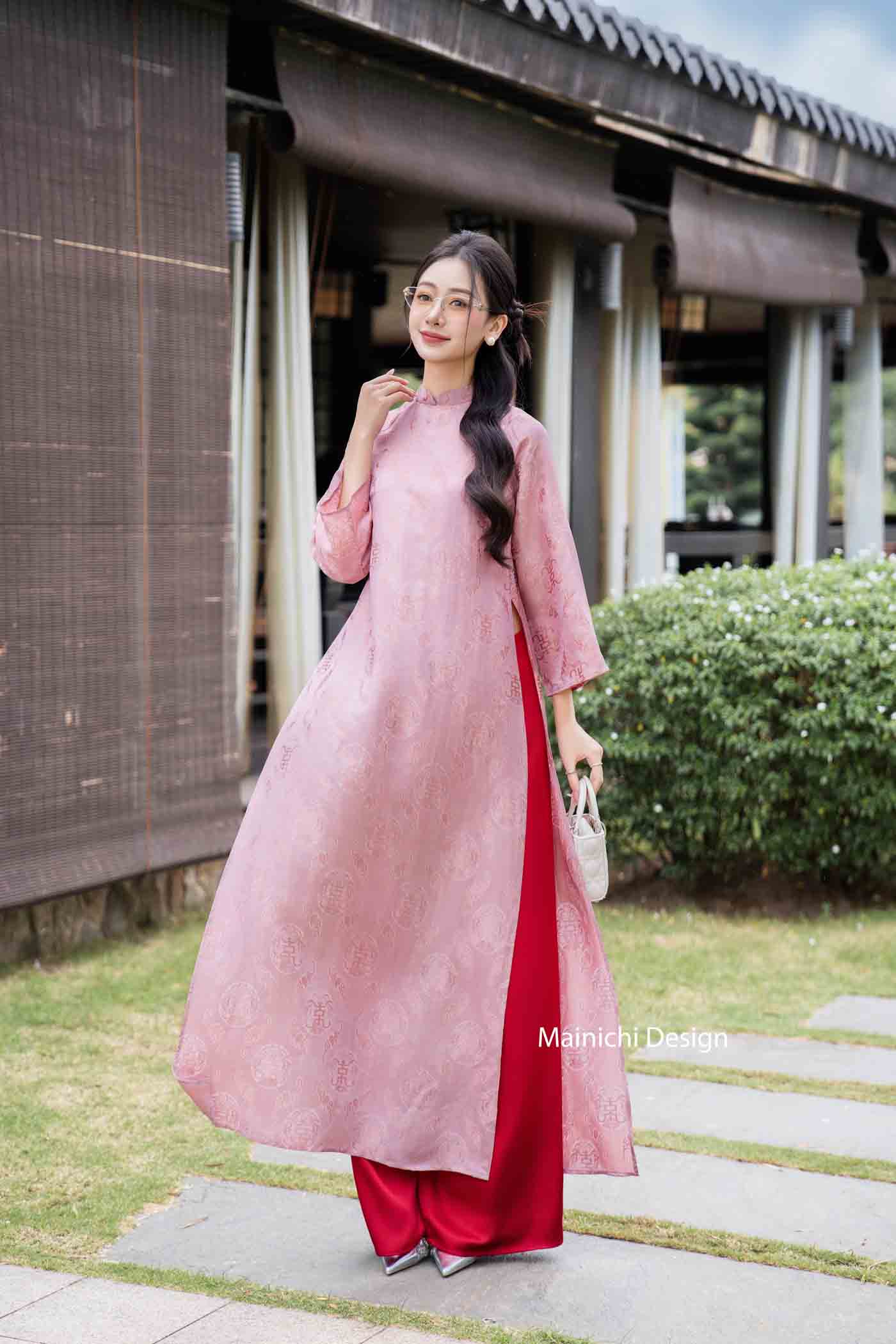 BST Bách Diên áo dài hồng đất
