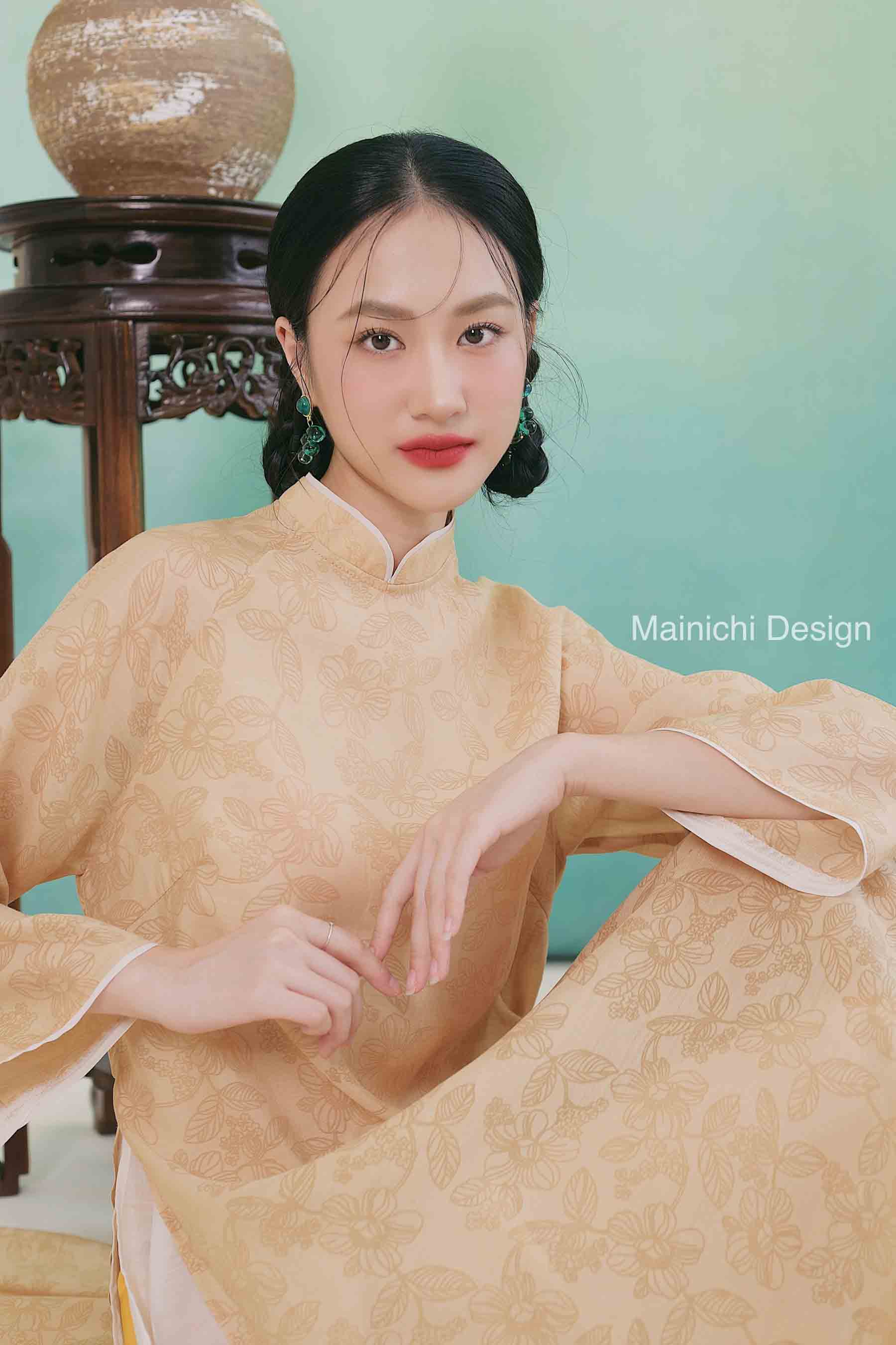 BST Mộc Miên áo dài kem