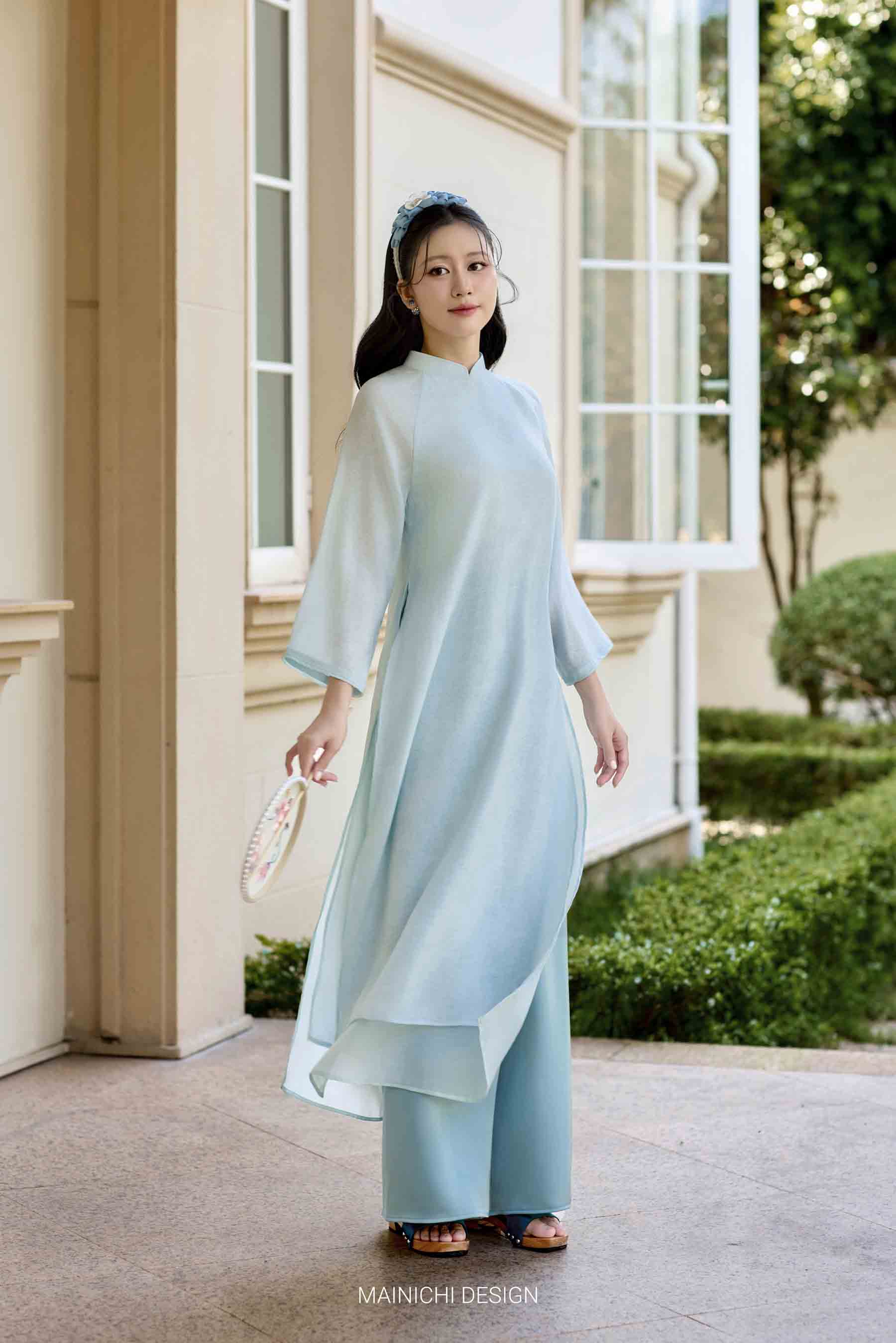 BST Mộc Miên áo dài xanh dương